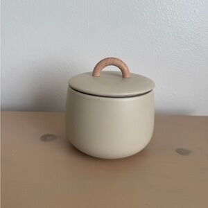 New Threshold Cream Ceramic Canister with Lid